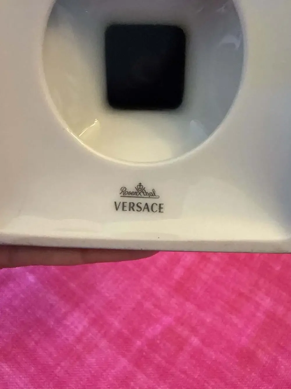 Rosenthal Versace Medusa Platinum Porcelain Candlestick Holder